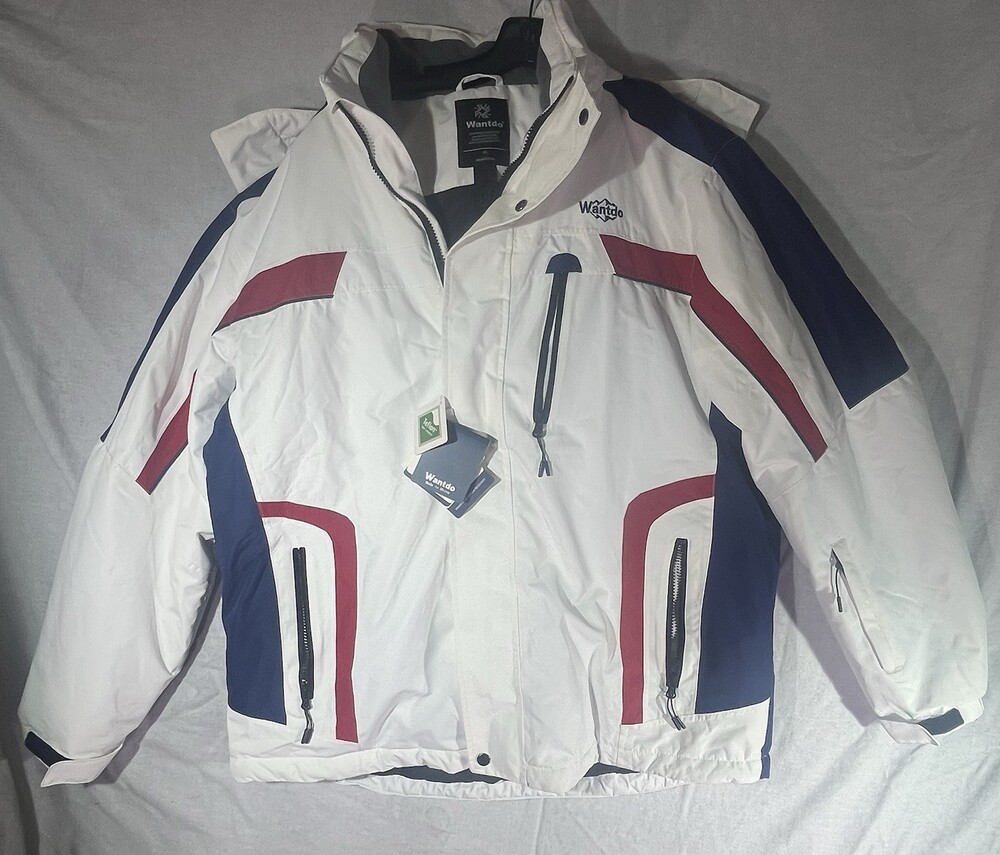 Wantdo Men's XL RW&B Mountain Waterproof Windproof Ski Snowboarding Jacket NWT